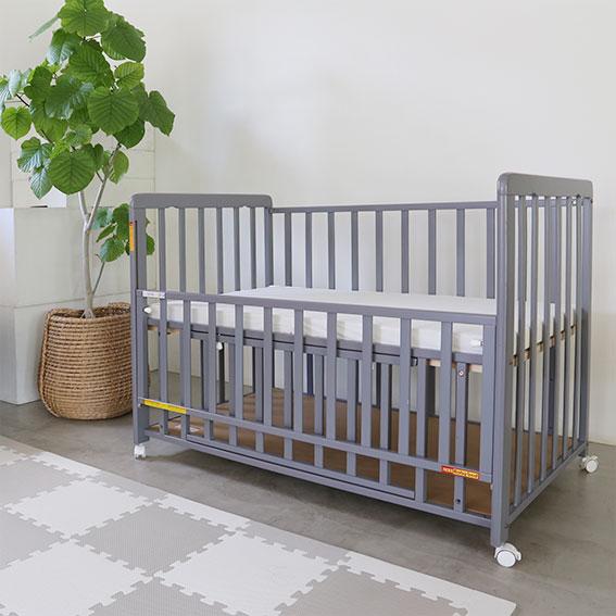 ヤトミ ベビーベッド ベビーベット 2段階調節 3色展開 収納付き