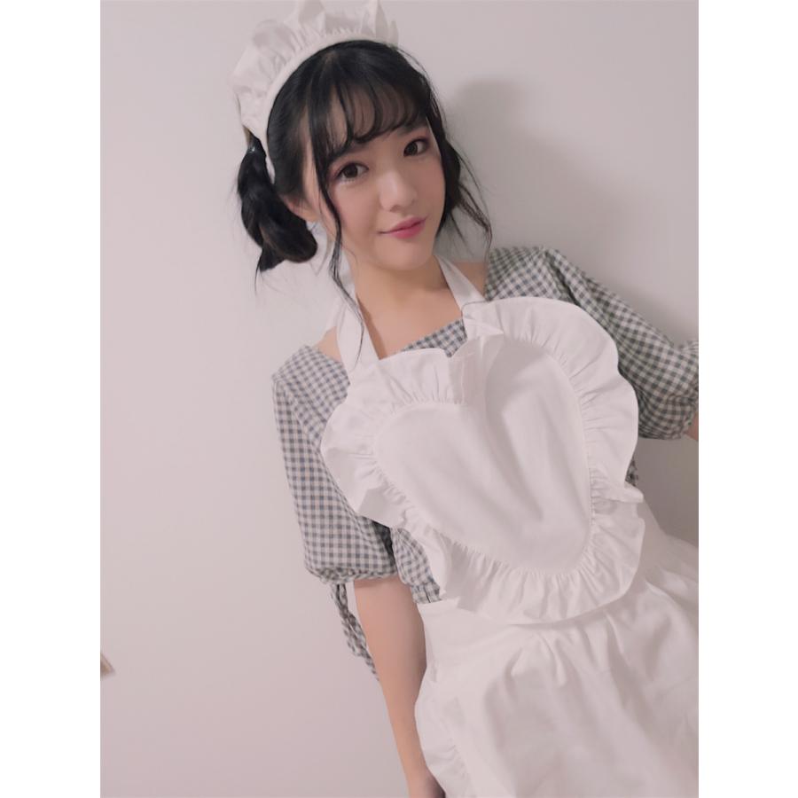 エプロン ロリータ メイド ホルターネック ハート メイド喫茶 カフェ