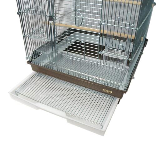 HOEI 鳥かご ケージ HOEI 465インコ手のり 底カラー ブラウン 送料無料