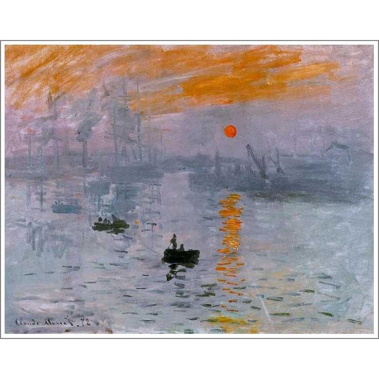 複製画 送料無料 絵画 油彩画 油絵 模写クロード・モネ「印象・日の出