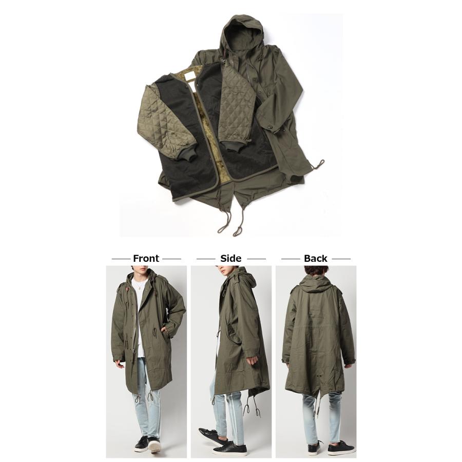 HOUSTON モッズコート メンズ ライナー付き M-51 ミリタリー パーカー