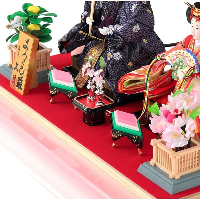 久月 雛人形 ひな人形 ケース飾り 親王飾り よろこび雛 小三五親王