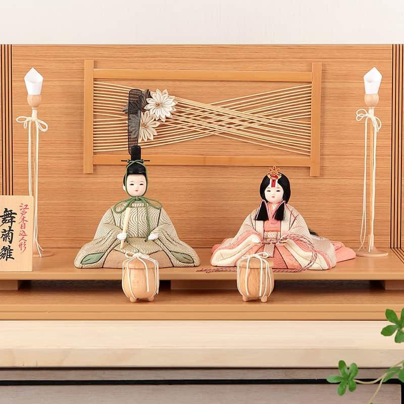 雛人形 コンパクト 一秀 ひな人形 木目込人形飾り 平飾り 親王飾り