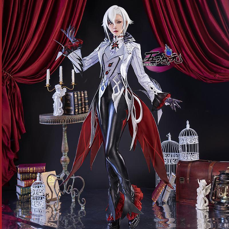 五次元 基萌 原神 コスプレ アルレッキーノ 召使 衣装 ※ウィッグ 靴