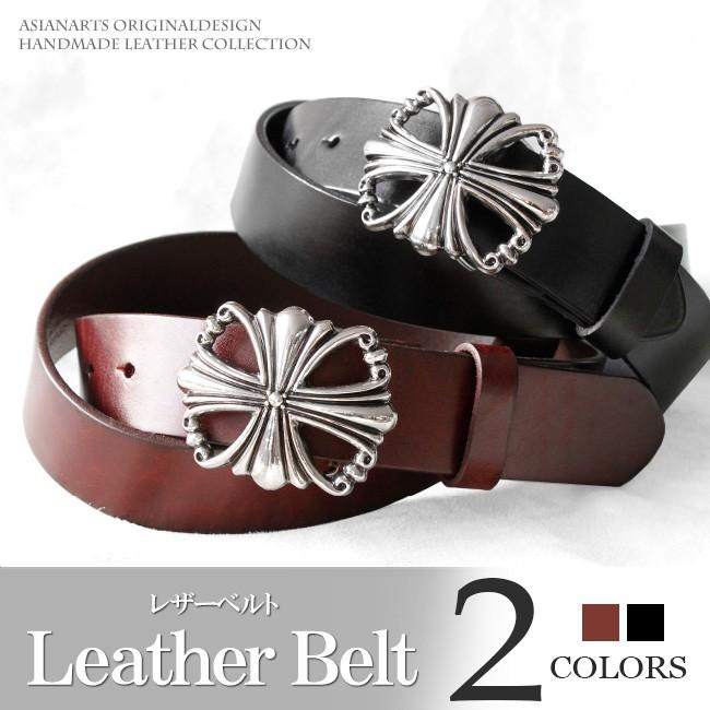 ベルト メンズ カジュアル 本革 牛革 レザー 大きいサイズ アイアン