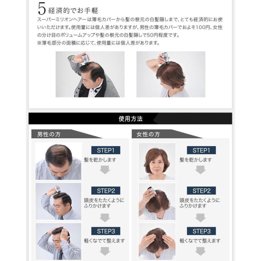 スーパーミリオンヘアー 30g（ブラック）6個セット : アットホームケア