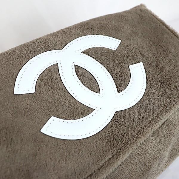 広尾店】 美品 シャネル CHANEL パイル地 ショルダーバッグ ベージュ