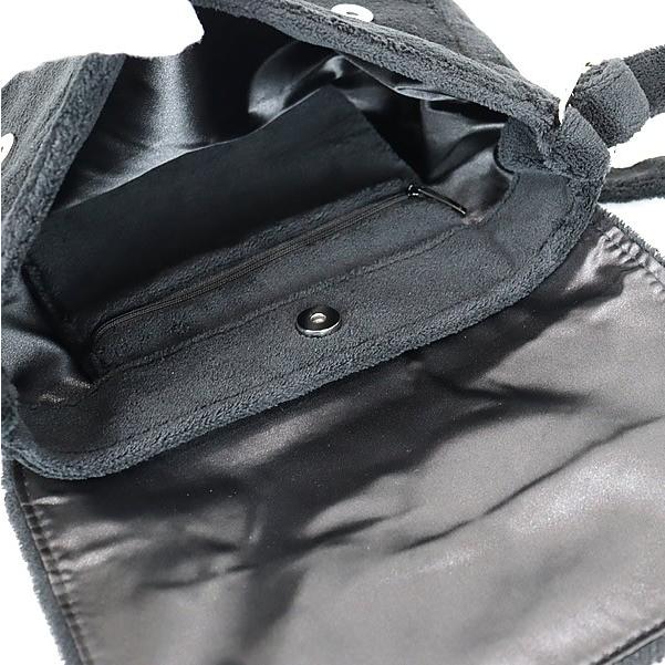 広尾店】 CHANEL シャネル ノベルティ パイル地ショルダーバッグ 黒x