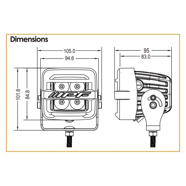 IPF IPF600シリーズCUBE2インチドライビングランプ2個入S-632競技専用