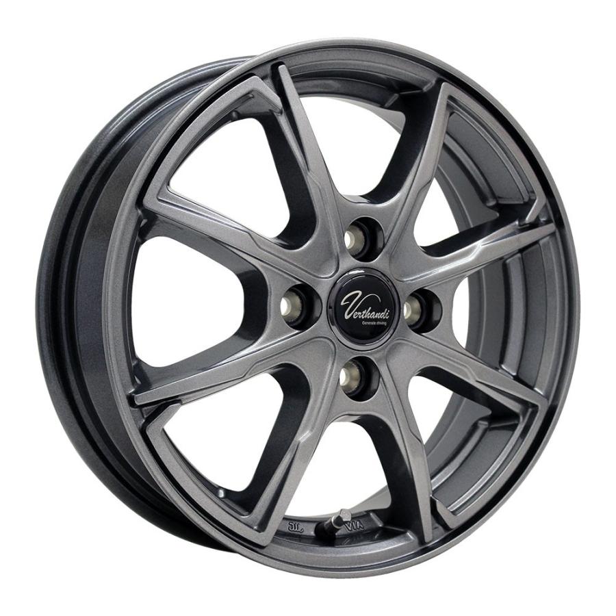4枚セット】 Verthandi PW-S8 15x4.5 +45 100x4 METALLIC GRAY