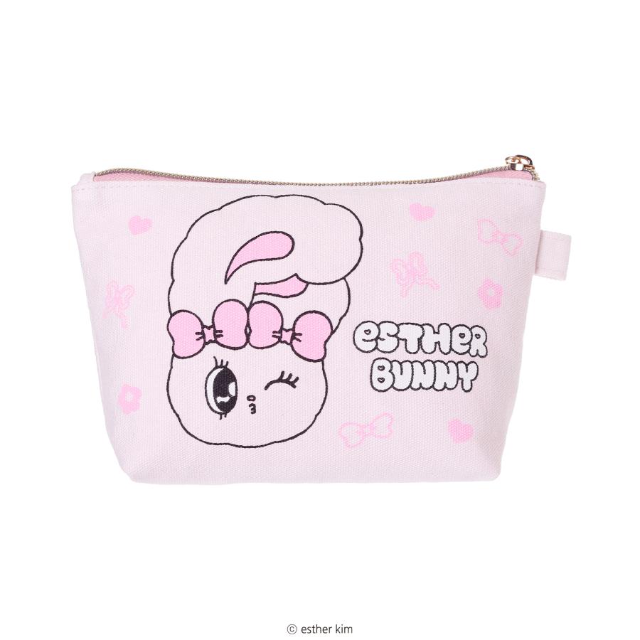 エスターバニー ハンプ三角マチポーチ かわいい コットン メイクポーチ