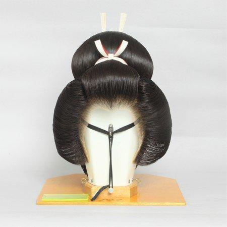 花嫁かつら・日本髪かつら（文金高島田）明るい栗色；新古品 : アズマ