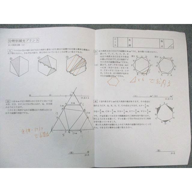 SAPIX サピックス 分野別補充プリント 算数 【計46回分】 2024 017S2D
