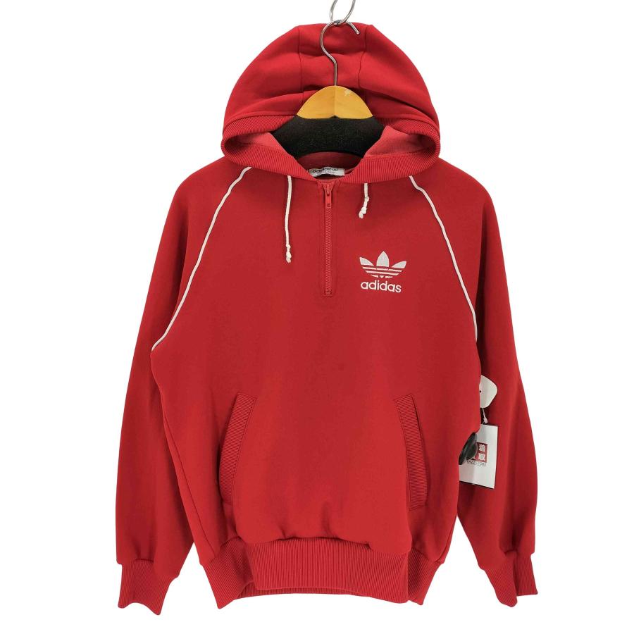 adidas（アディダス） 80s トレフォイルロゴ刺繍 ハーフジップパーカー