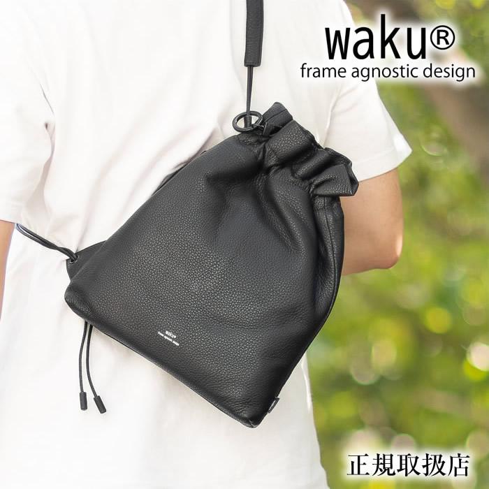 waku（ワク） ショルダーバッグ メンズ レディース 巾着 ボディバッグ