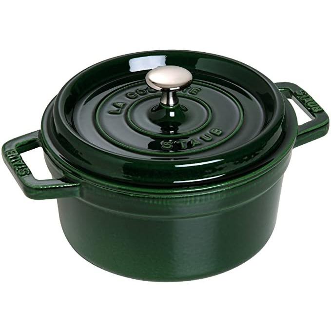 ピコ・ココット staub ピコ ココット ラウンド バジルグリーン 20cm