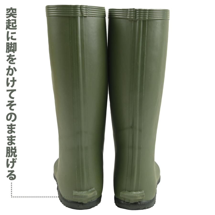 福山ゴム 園芸ブーツ グリーン SS S M L LL 3L長靴 ガーデンブーツ