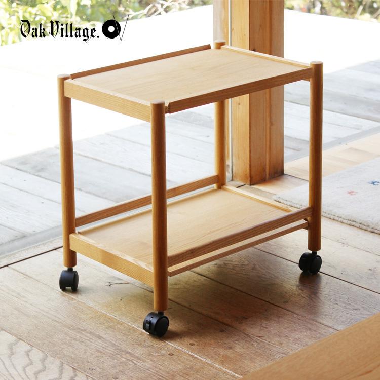 木製 キャスター付き テーブル 机 ミニテーブル リビング 天然木 北欧