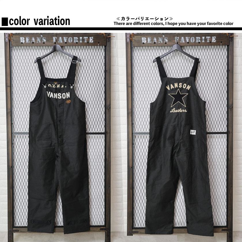 VANSON（バンソン） オーバーオール 刺繍 メンズ サロペット オシャレ