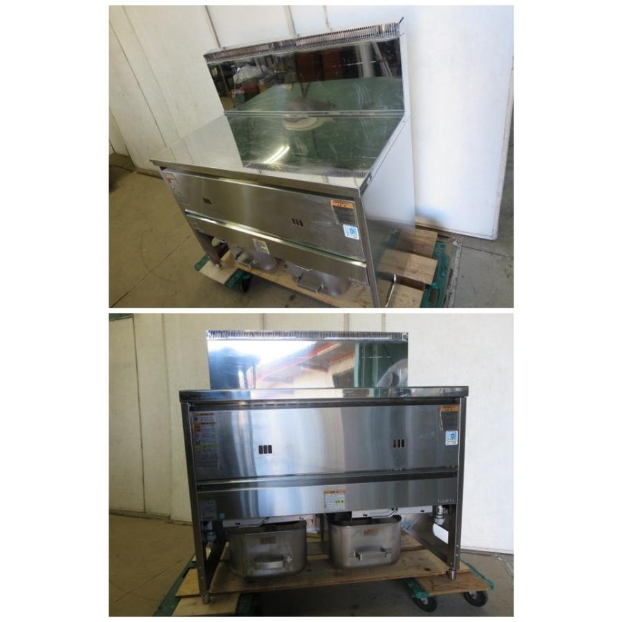 ◇タニコー 2槽式 ガスフライヤー NB-TGFL-105W LPガス 23L×2[0402AI