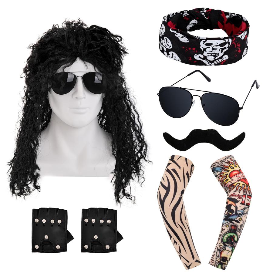 並行輸入品】Hmxpls 80年代ヘアメタルロッカーコスチュームセット