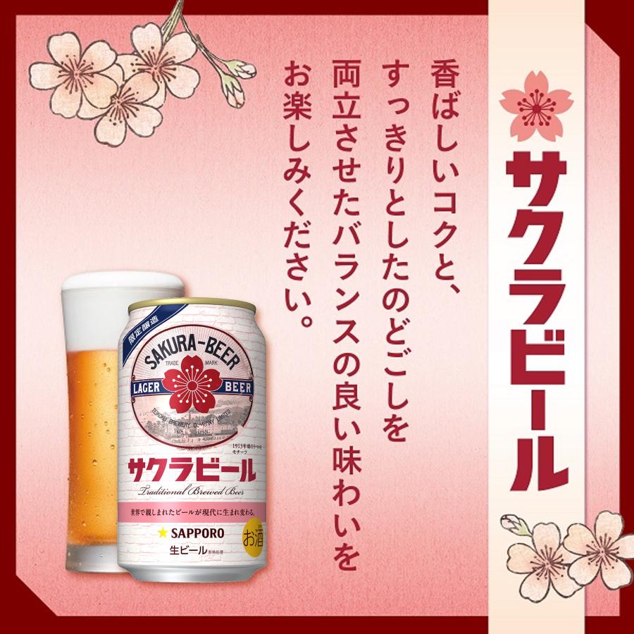 サッポロ（SAPPORO） ビール beer サクラビール 350ml×1ケース/24本