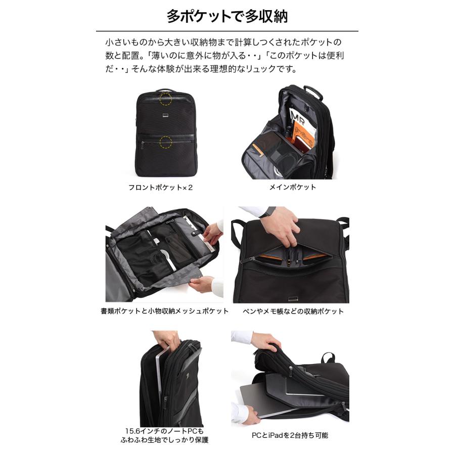 Evoon 公式 マルチビジネスリュックSlim X 薄型 拡張機能 22L 多収納