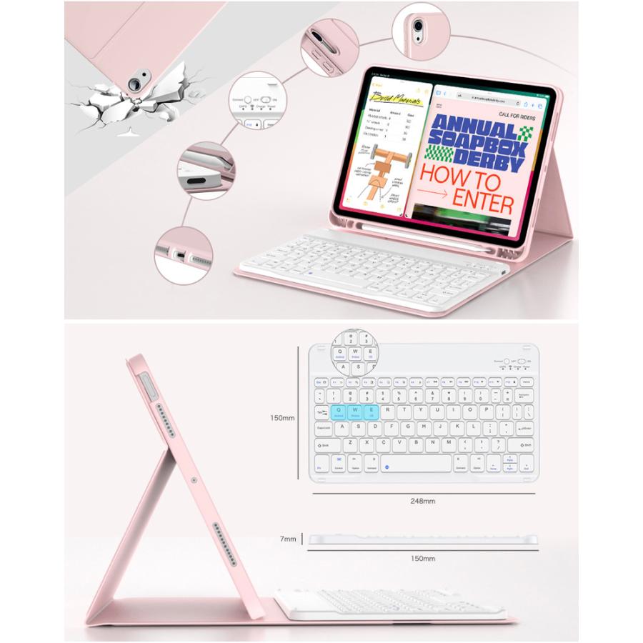 iPad キーボード ケース Air11インチ(M3/M2) Pro11(M4) mini7/6 第11