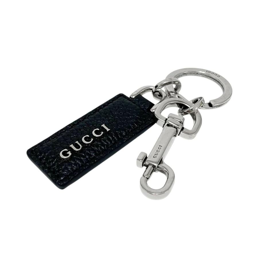 GUCCI（グッチ） スプリクトロゴ レザー キーリング キーチェーン