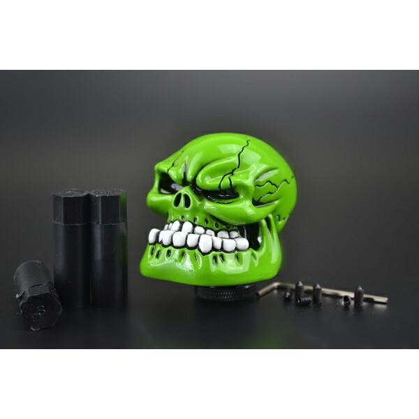 スカルシフトノブ GREEN スーサイドジョッキーシフト ハーレー