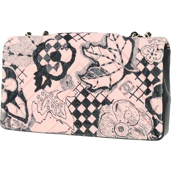 CAMELIA シャネル カメリアチェーンショルダーバッグ コーデュロイ