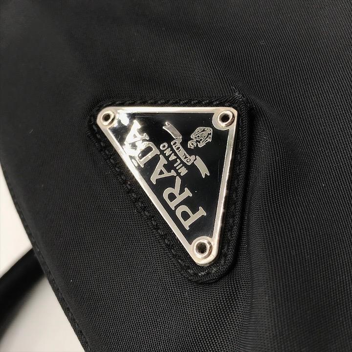 良品 PRADA プラダ 三角ロゴ プレート ナイロン テスート ミニ ハンド