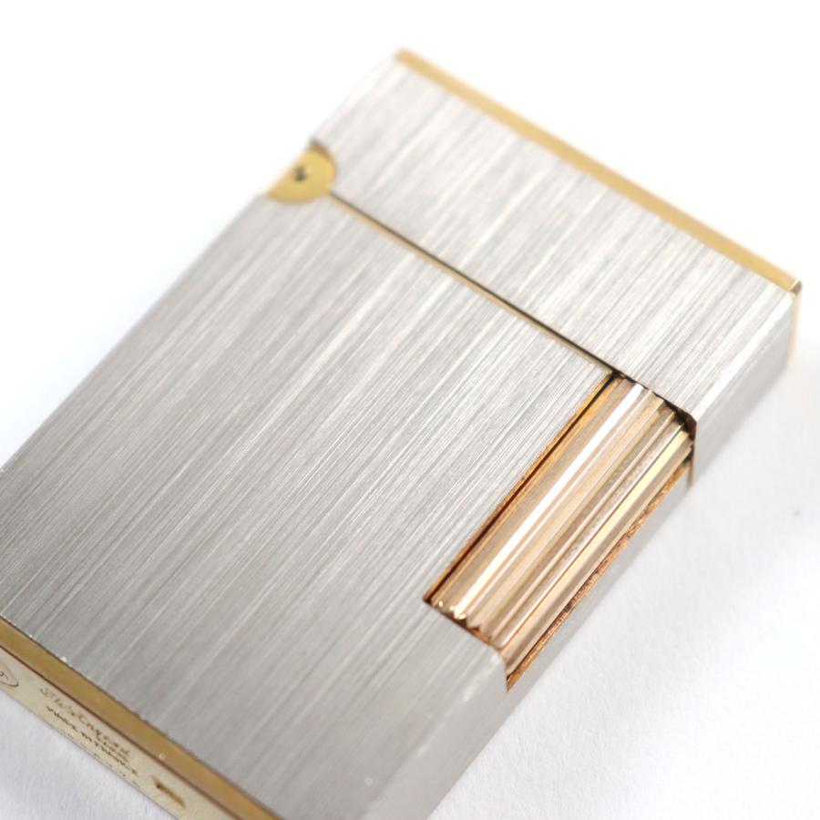 外装美品○Dupont デュポン ライン2 ショート ヘアライン コンビ