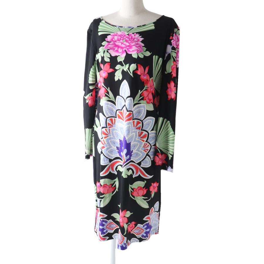 LEONARD（レオナール） 極美品 0420909 長袖 ワンピース ブラック