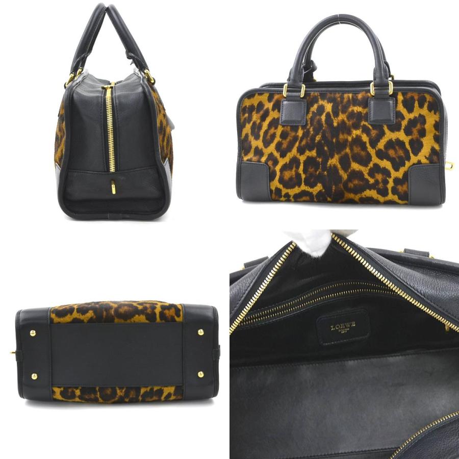 LOEWE（ロエベ） ハンドバッグ レオパード アマソナ ハラコ/レザー