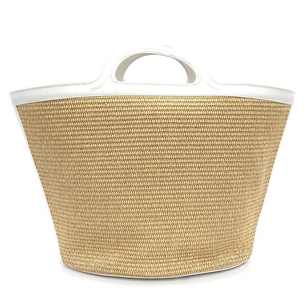 MARNI（マルニ） トートバッグ かごバッグ レディース ロゴ ホワイト