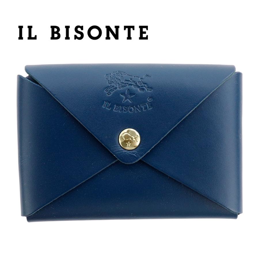 IL BISONTE（イルビゾンテ） カードケース 名刺入れ ダークブルー