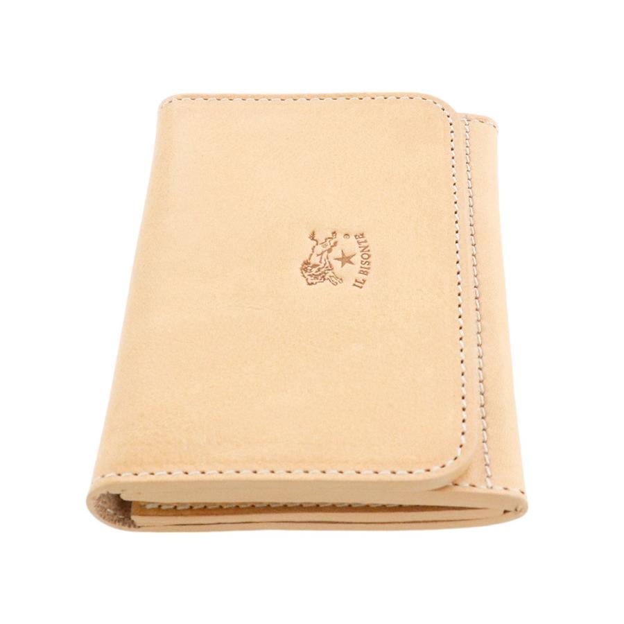 IL BISONTE（イルビゾンテ） カードケース 名刺入れ ボタン付き マチ