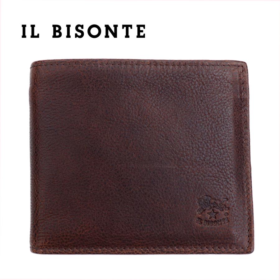 IL BISONTE（イルビゾンテ） 財布 二つ折り 小銭入れ付き ダーク