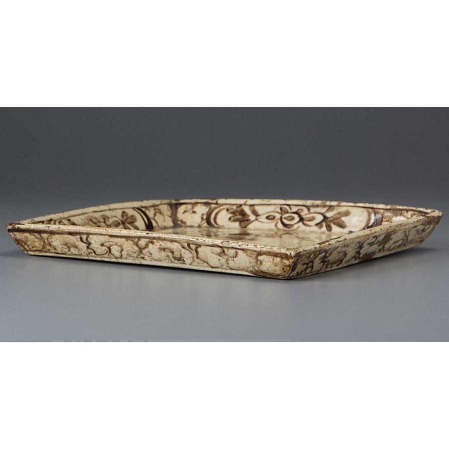 五】真作 尾形乾山 作 『葡萄絵四方皿』 元禄 正徳期 昭和五十一年