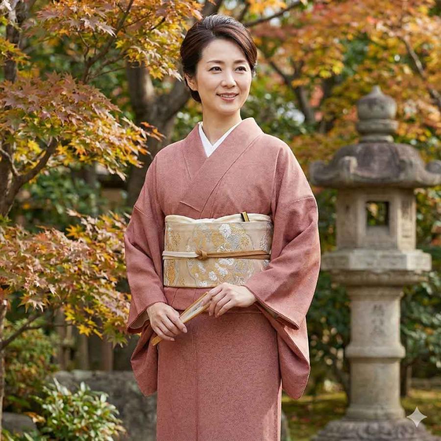 小紋 身丈151cm 裄63cm レディース 袷 鮫小紋 裄Mサイズ 秋冬春用 正絹