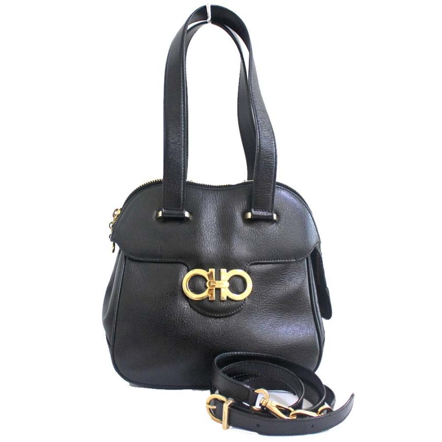 サルヴァトーレフェラガモ 2way ミニ ガンチーニ ハンドバッグ レザー