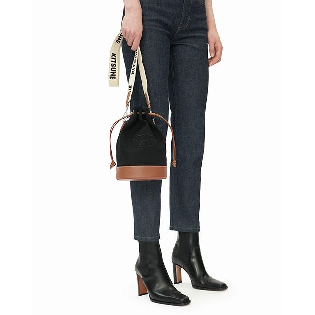 Maison Kitsune メゾンキツネ フォックスロゴ ショルダー バケット