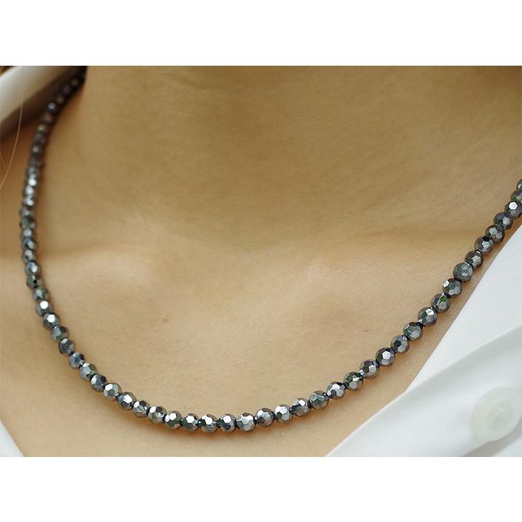 GOLD STONE テラヘルツ鉱石 ミラーカット ネックレス メンズ