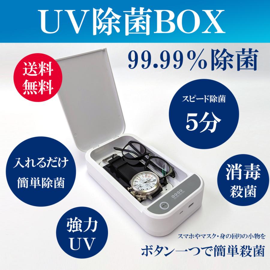 UVC 除菌 ボックス 殺菌作用が高い 紫外線 照射 約5分で99％除菌