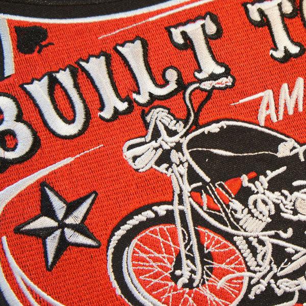 大きな刺繍アイロンワッペン アップリケ パッチ【モーターサイクル