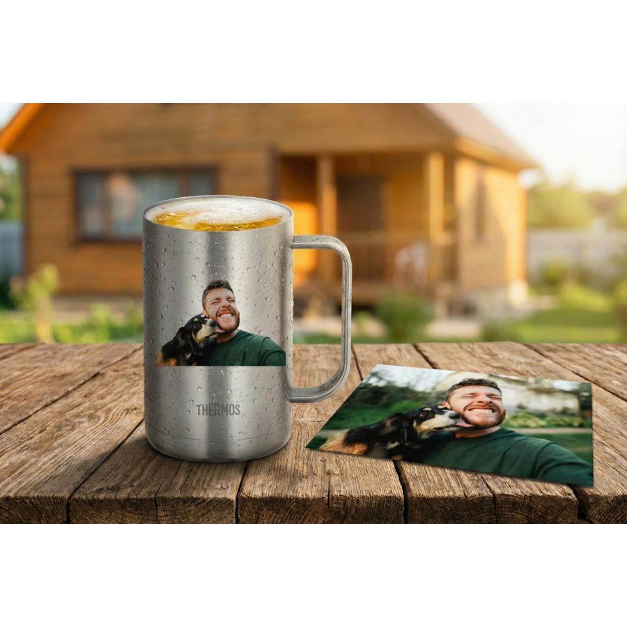 THERMOS（サーモス） 名入れ 写真入り ビールジョッキ タンブラー