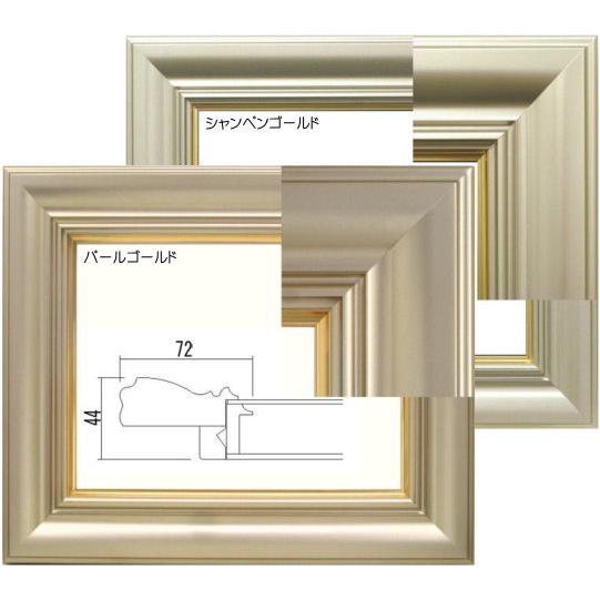 馬の油彩画 金色フレーム付き F4号 新品未使用 馬の油彩画 金色