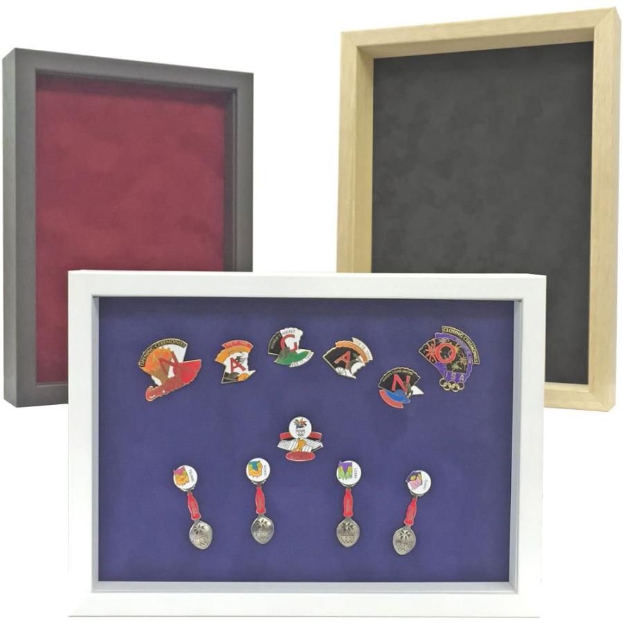 ピンズ・ピンバッジ額 レイヤーボックス アクリル付 /額縁内寸法:298