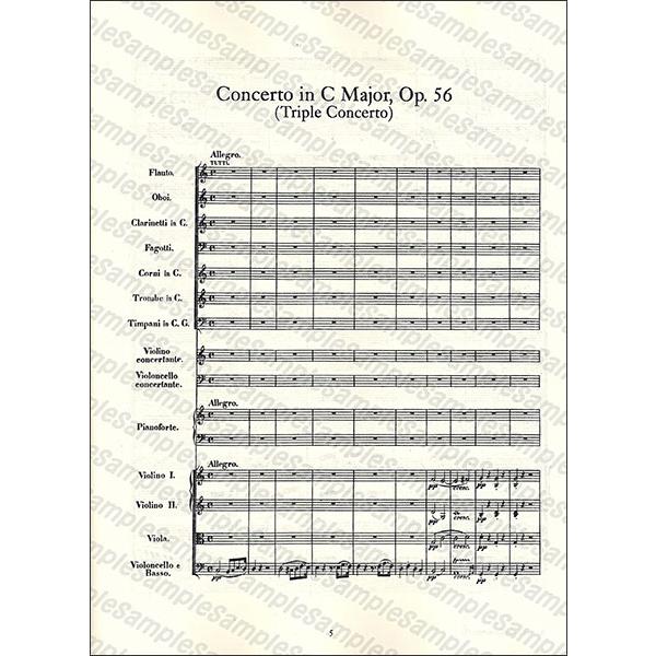 楽譜 ベートーヴェン／三重協奏曲 作品56 / 合唱幻想曲 作品80